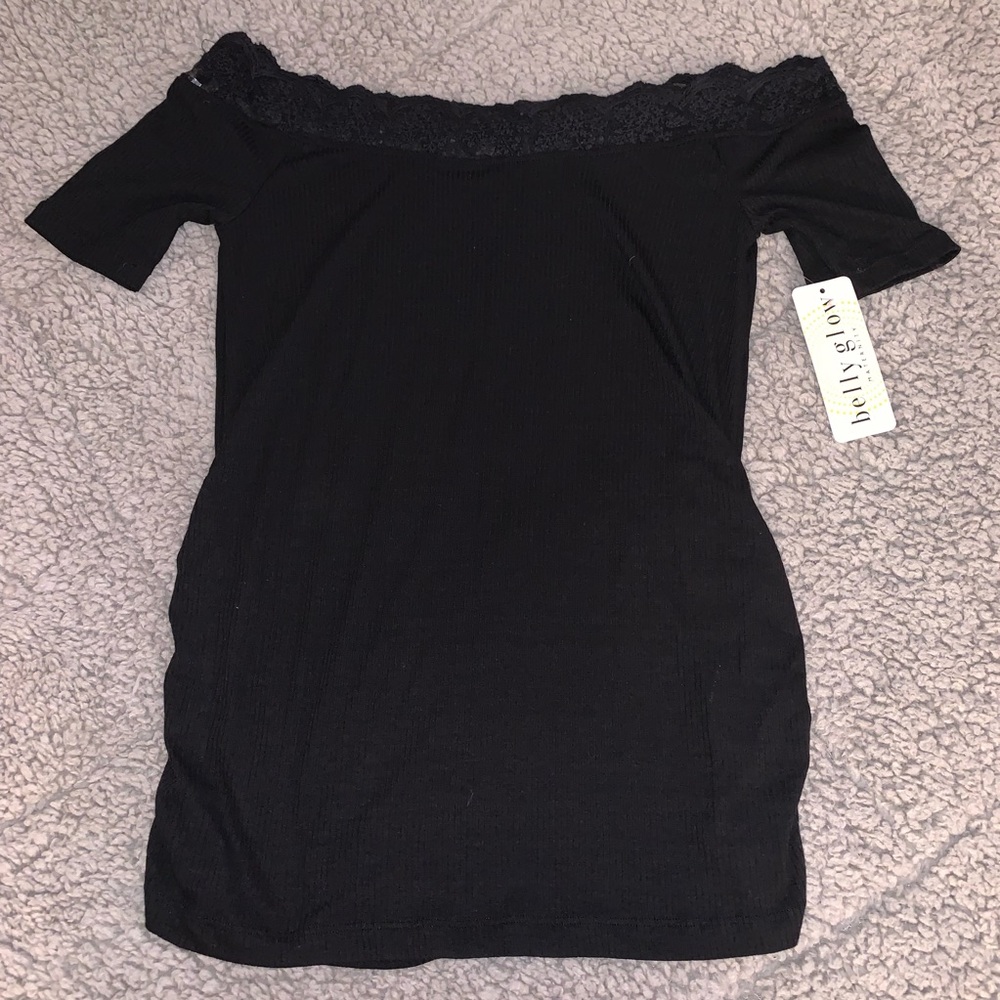 Maternity Off The Shoulder Lace Shirt